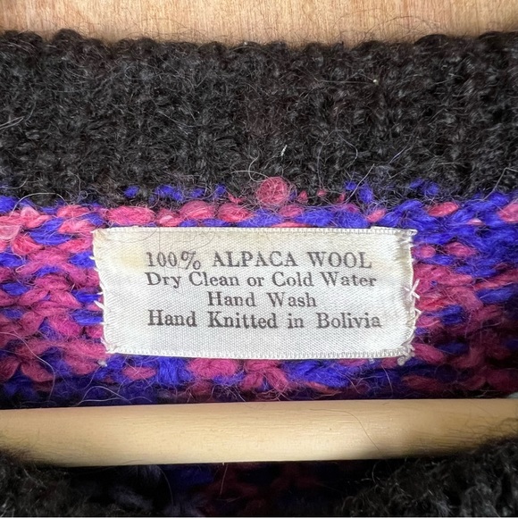 Vintage RARE Kaffe Fassett Geometric Star Alpaca Sweater XL - Picture 4 of 5